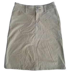 Union Bay Girls Size 12 Tan Corduroy Knee Length Skirt Vintage Y2K